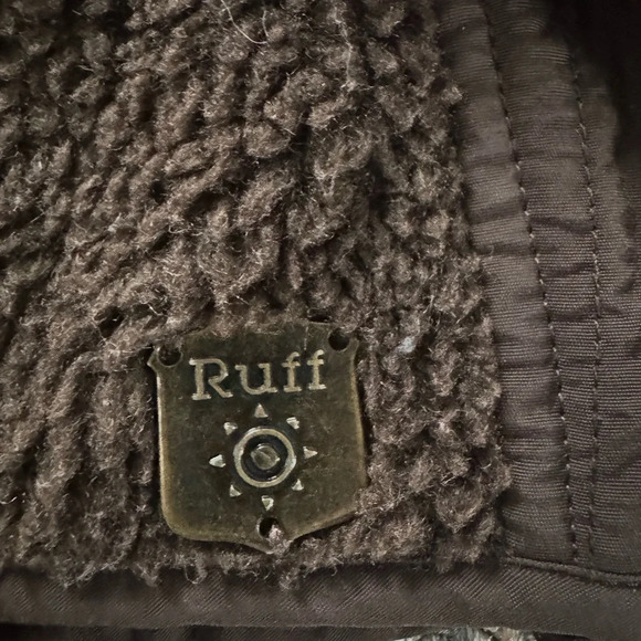 Ruff Hewn Chocolate Brown Fleece Jacket Women Size Large - Picture 3 of 7